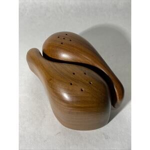 Vintage 1960’s MCM Don Shoemaker Interlocking Rosewood Salt And Pepper Shaker